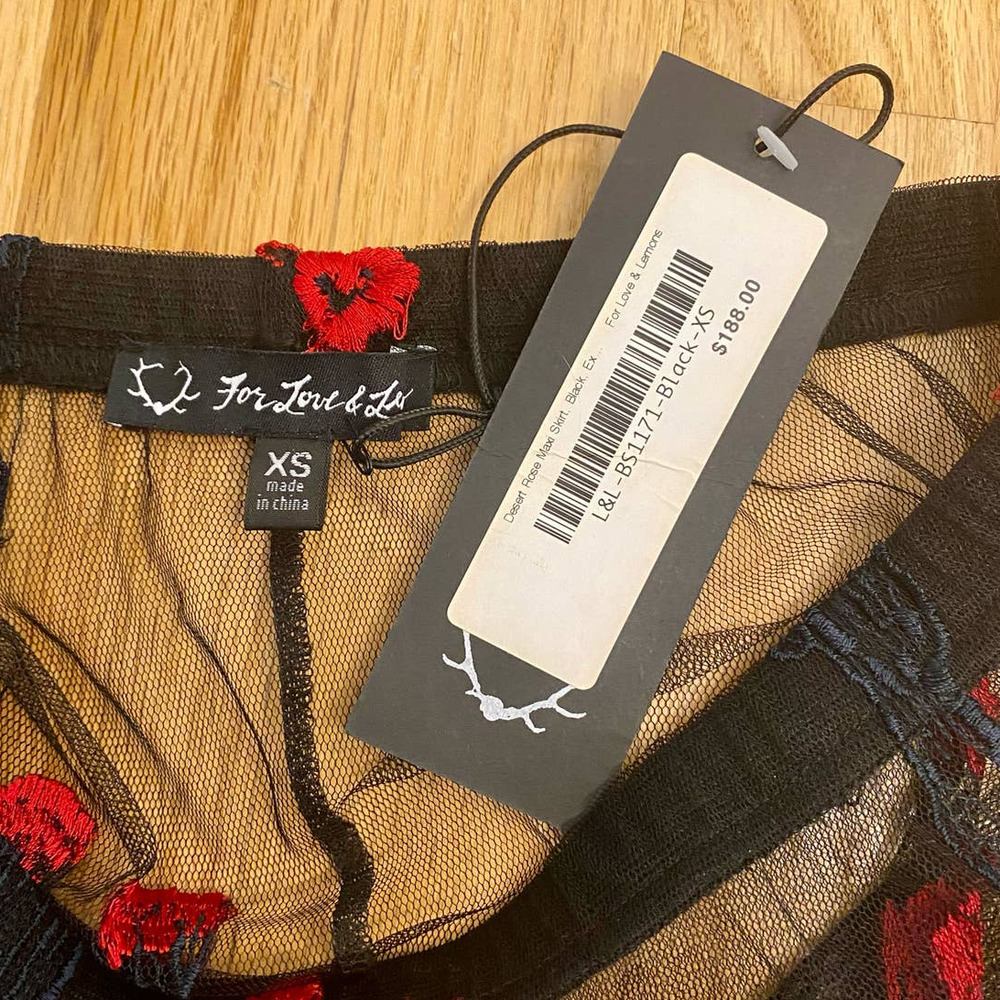 For Love and Lemons Desert Rose Maxi Skirt Women's Size Extra Small - Picture 9 of 11